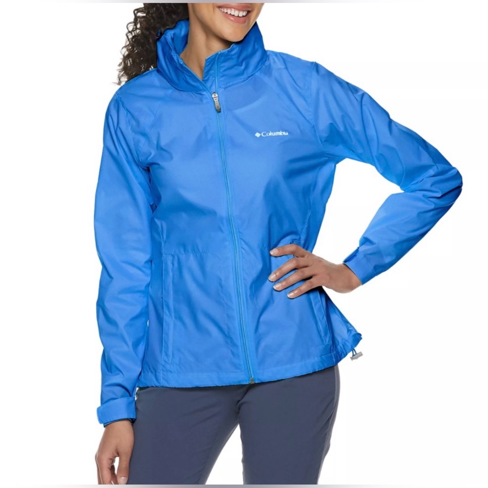 Columbia Omni-Tech "Watertight" Rain/Wind Jacket Hooded Zip Pockets Boys Large